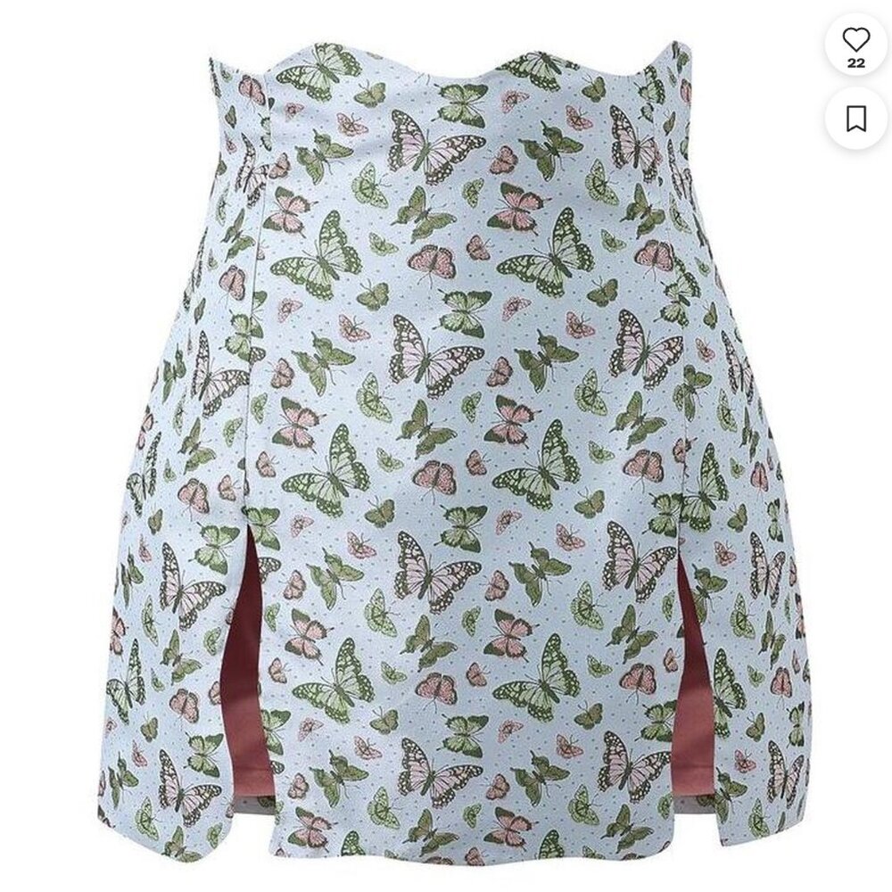 Fashion Brand Company - Butterfly Ink Stain mini Skirt - Size XL - Picture 2 of 6